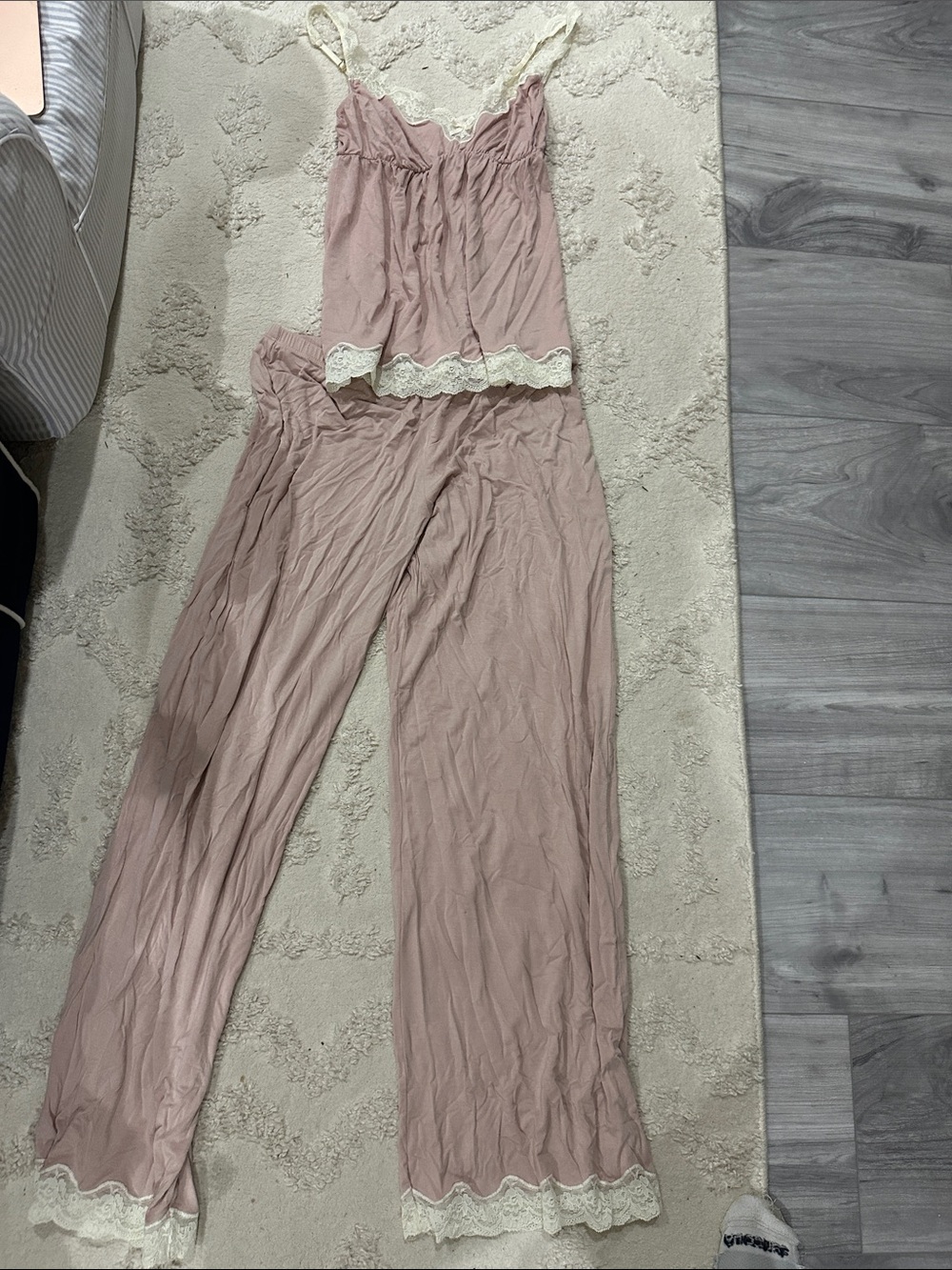 Eberjey blush with lace cami and pants